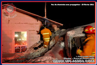 2011-02-25 - Incendie de cheminée et bâtiment - Sainte-Gertrude-Manneville