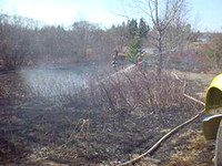 2003-05-07 - Incendie d'herbes et broussailles - Amos
