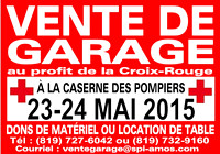 2015 - VENTE DE GARAGE (23-24 MAI 2015)