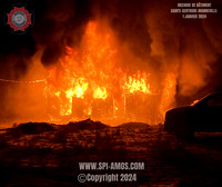 2024-01-01 -Incendie de structure(bâtiment agricole) -Sainte-Gertrude-Manneville